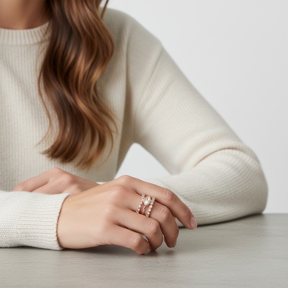 Rachel Zoe | Love AJ Rose Gold Statement Ring - Picture 3 of 12